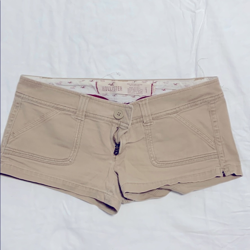 Hollister khaki mini shorts